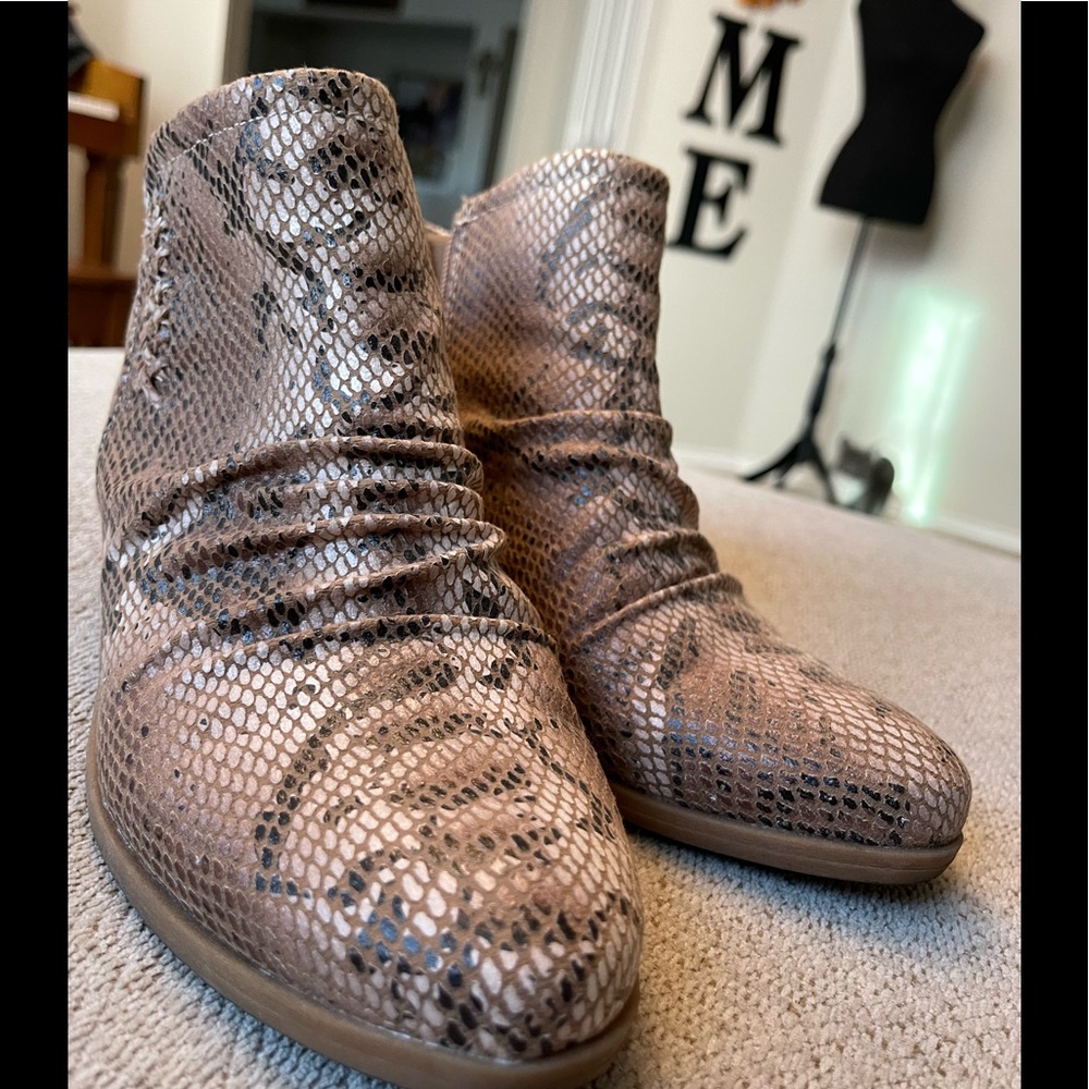 Snakeskin Pattern Booties - image 1